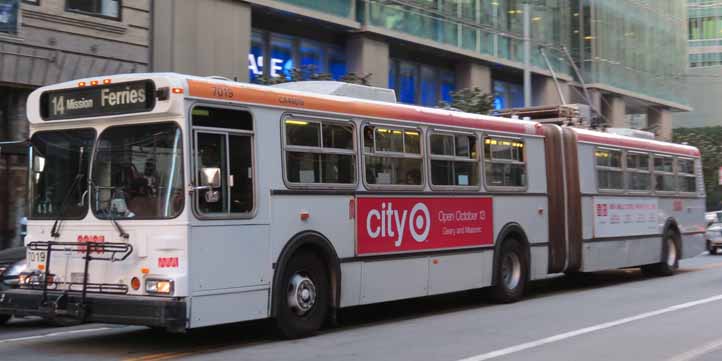 MUNI New Flyer E60HF trolleybus 7019